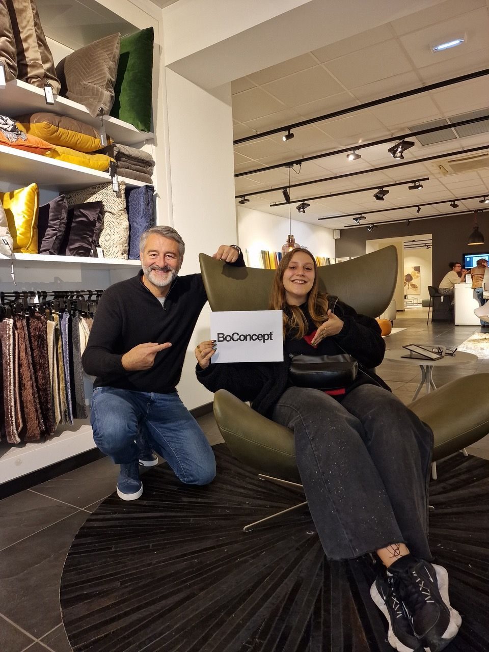 Noée avec Laurent Balayer BoConcept ESDAC