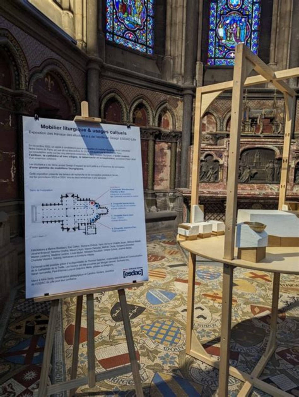 Exposition des créations de mobiliers liturgiques des étudiant.e.s de Lille pour Notre-Dame de Paris